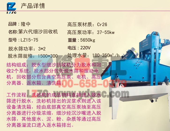 第六代細(xì)砂回收機(jī)
